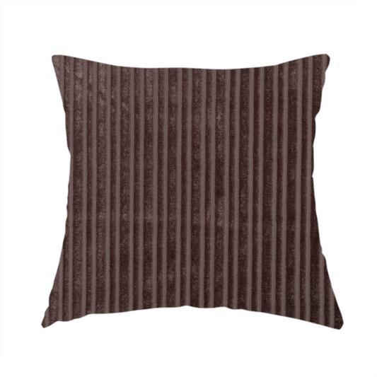 Knightsbridge Velvet Stripe Pattern Wine Purple Upholstery Fabric CTR-2240 - Handmade Cushions
