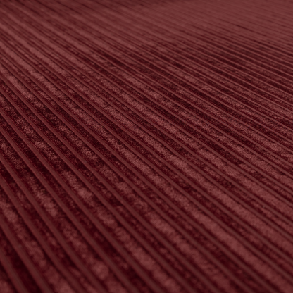 Knightsbridge Velvet Stripe Pattern Burgundy Red Upholstery Fabric CTR-2241
