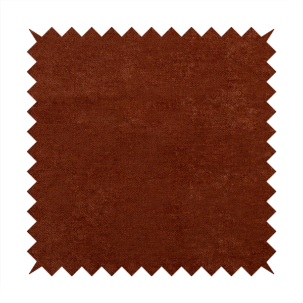 Tessuto Soft Chenille Plain Water Repellent Terracotta Red Upholstery Fabric CTR-2243