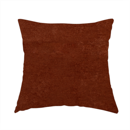 Tessuto Soft Chenille Plain Water Repellent Terracotta Red Upholstery Fabric CTR-2243 - Handmade Cushions