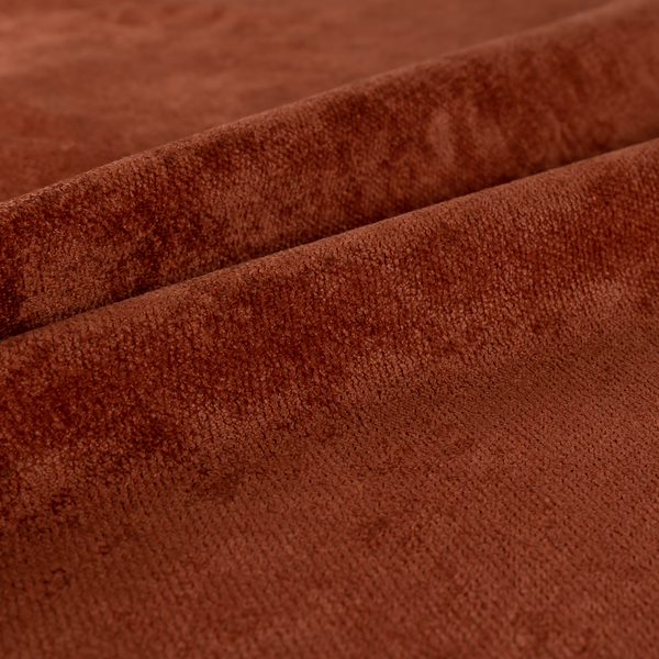 Tessuto Soft Chenille Plain Water Repellent Terracotta Red Upholstery Fabric CTR-2243 - Roman Blinds