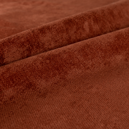 Tessuto Soft Chenille Plain Water Repellent Terracotta Red Upholstery Fabric CTR-2243 - Roman Blinds