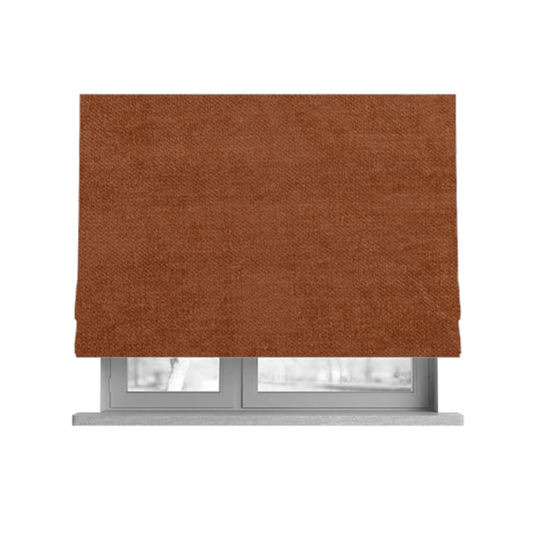 Tessuto Soft Chenille Plain Water Repellent Orange Upholstery Fabric CTR-2244 - Roman Blinds