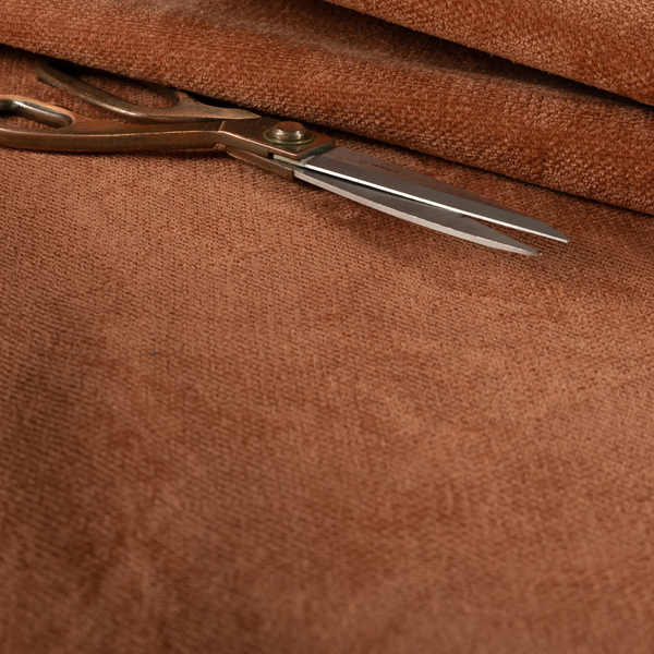 Tessuto Soft Chenille Plain Water Repellent Orange Upholstery Fabric CTR-2244 - Made To Measure Curtains