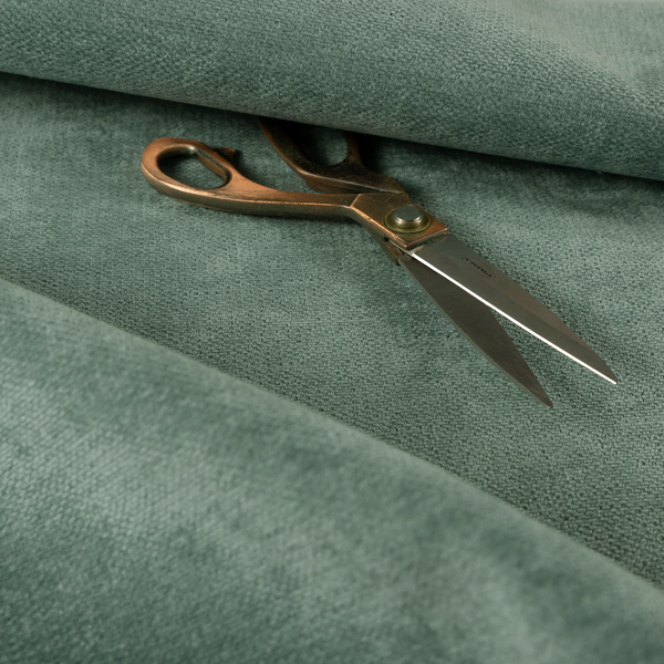 Tessuto Soft Chenille Plain Water Repellent Mint Green Upholstery Fabric CTR-2247 - Roman Blinds