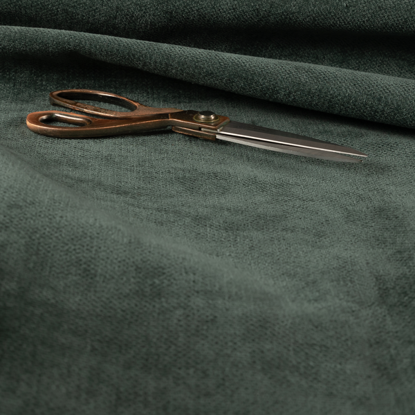 Tessuto Soft Chenille Plain Water Repellent Teal Green Upholstery Fabric CTR-2248 - Made To Measure Curtains