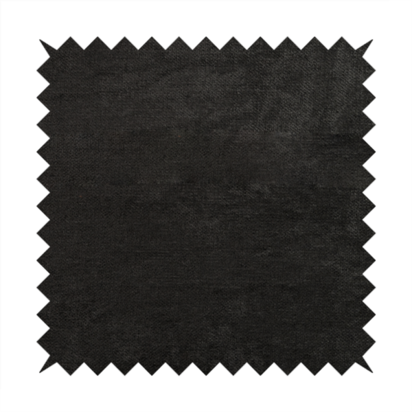 Tessuto Soft Chenille Plain Water Repellent Black Upholstery Fabric CTR-2249