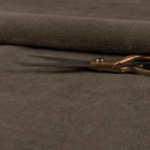 Tessuto Soft Chenille Plain Water Repellent Light Brown Upholstery Fabric CTR-2251 - Roman Blinds