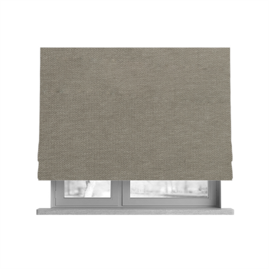 Tessuto Soft Chenille Plain Water Repellent Beige Upholstery Fabric CTR-2252 - Roman Blinds