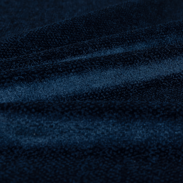 Kensington Velvet Semi Plain Navy Blue Upholstery Fabric CTR-2255