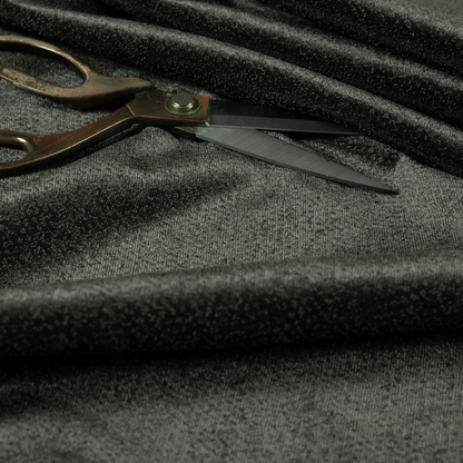 Kensington Velvet Semi Plain Grey Upholstery Fabric CTR-2257 - Roman Blinds