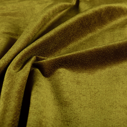 Kensington Velvet Semi Plain Yellow Upholstery Fabric CTR-2259 - Roman Blinds