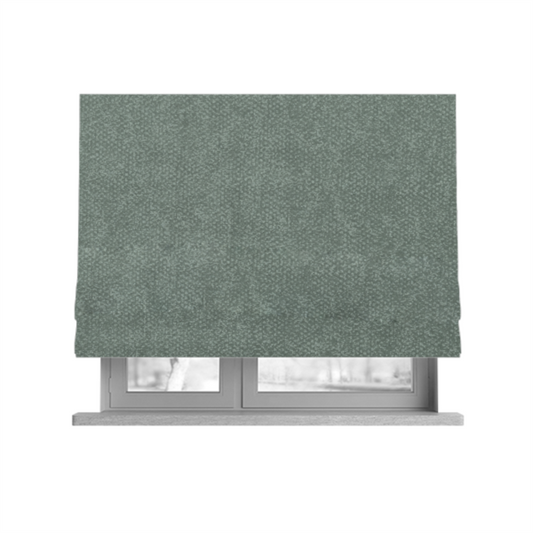 Kensington Velvet Semi Plain Silver Upholstery Fabric CTR-2260 - Roman Blinds
