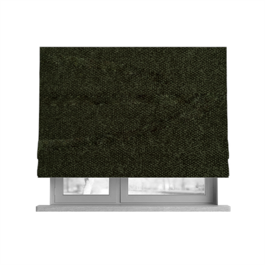 Kensington Velvet Semi Plain Green Upholstery Fabric CTR-2262 - Roman Blinds