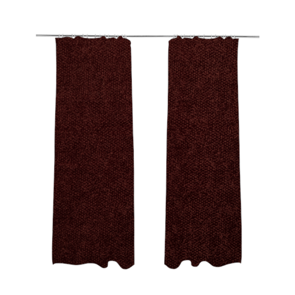 Kensington Velvet Semi Plain Burgundy Red Upholstery Fabric CTR-2265 - Made To Measure Curtains