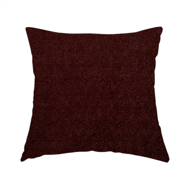 Kensington Velvet Semi Plain Burgundy Red Upholstery Fabric CTR-2265 - Handmade Cushions