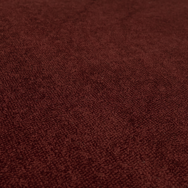 Kensington Velvet Semi Plain Burgundy Red Upholstery Fabric CTR-2265