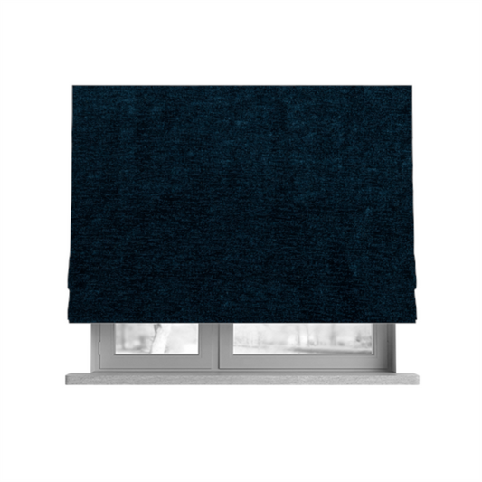 Brompton Velvet Plain Navy Blue Upholstery Fabric CTR-2267 - Roman Blinds