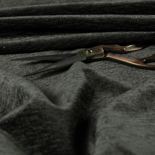 Brompton Velvet Plain Grey Upholstery Fabric CTR-2269 - Roman Blinds