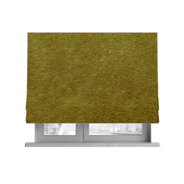 Brompton Velvet Plain Yellow Upholstery Fabric CTR-2271 - Roman Blinds