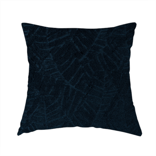 Westminster Velvet Leaf Inspired Navy Blue Upholstery Fabric CTR-2279 - Handmade Cushions