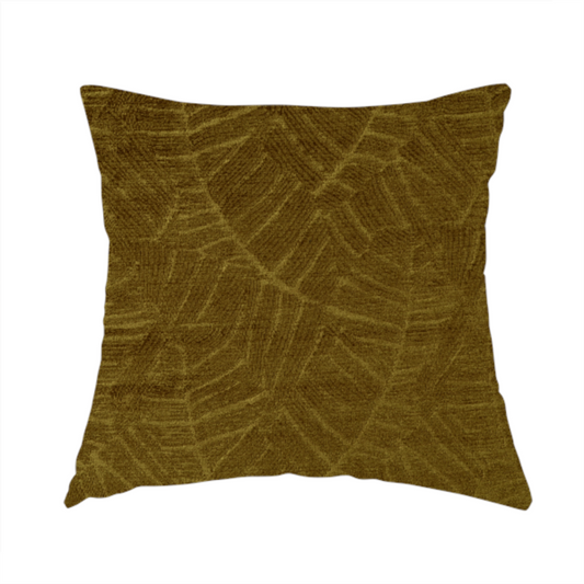 Westminster Velvet Leaf Inspired Yellow Upholstery Fabric CTR-2283 - Handmade Cushions