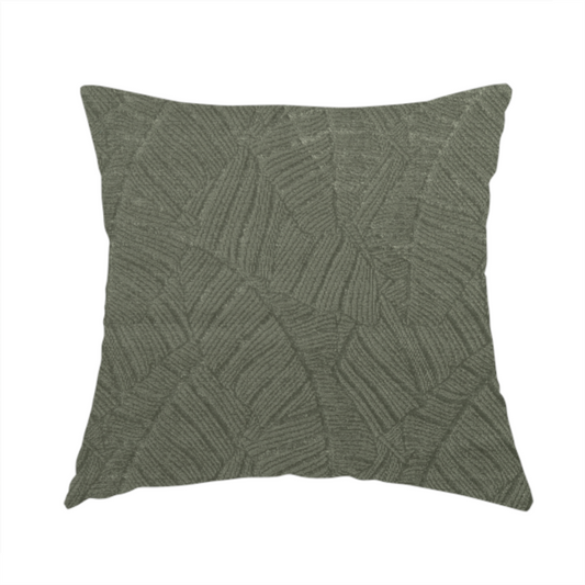 Westminster Velvet Leaf Inspired Silver Upholstery Fabric CTR-2284 - Handmade Cushions