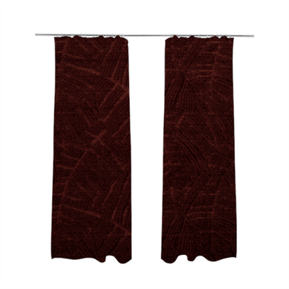 Westminster Velvet Leaf Inspired Burgundy Red Upholstery Fabric CTR-2289 - Made To Measure Curtains