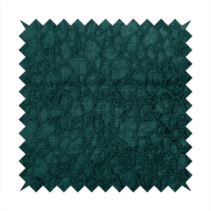 Hammersmith Velvet Pattern Teal Upholstery Fabric CTR-2290 - Roman Blinds