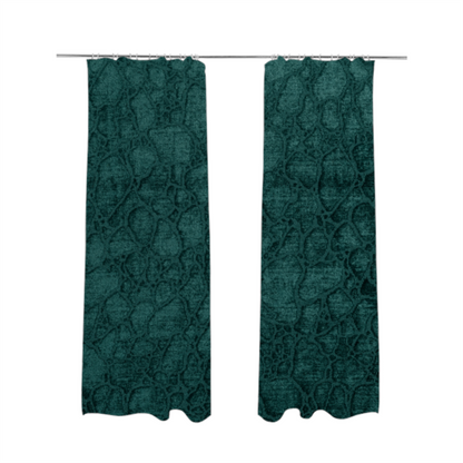 Hammersmith Velvet Pattern Teal Upholstery Fabric CTR-2290 - Made To Measure Curtains