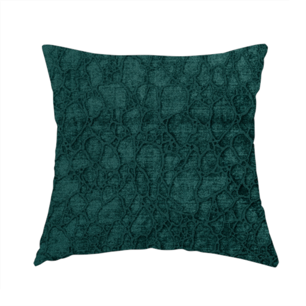 Hammersmith Velvet Pattern Teal Upholstery Fabric CTR-2290 - Handmade Cushions