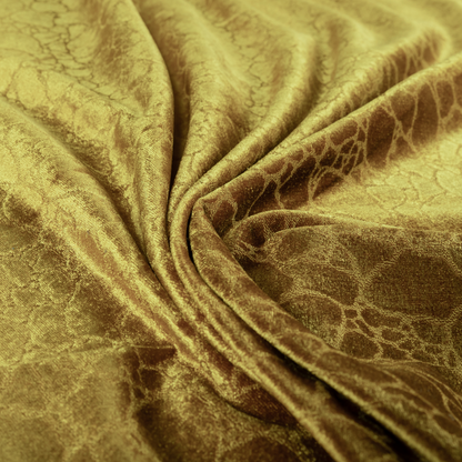 Hammersmith Velvet Pattern Yellow Upholstery Fabric CTR-2295 - Roman Blinds