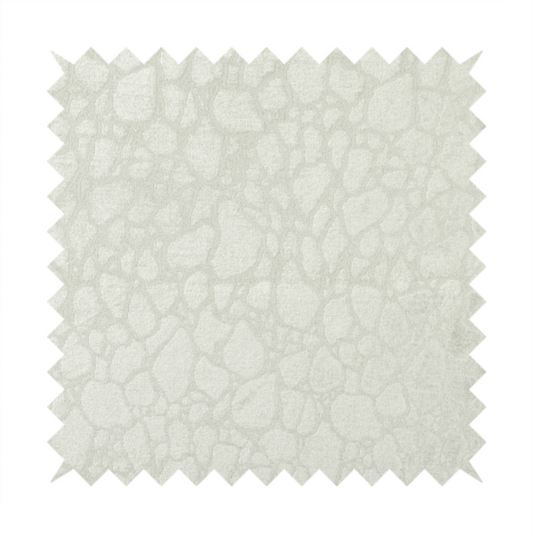 Hammersmith Velvet Pattern White Upholstery Fabric CTR-2297