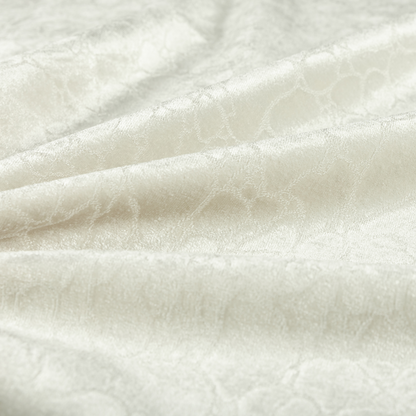 Hammersmith Velvet Pattern White Upholstery Fabric CTR-2297