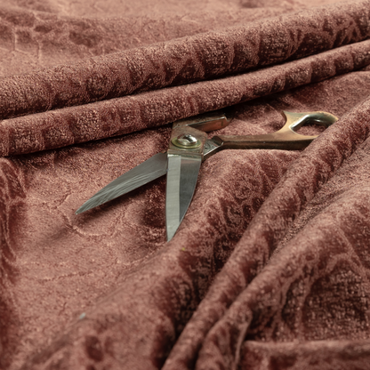 Hammersmith Velvet Pattern Rose Pink Upholstery Fabric CTR-2299 - Roman Blinds