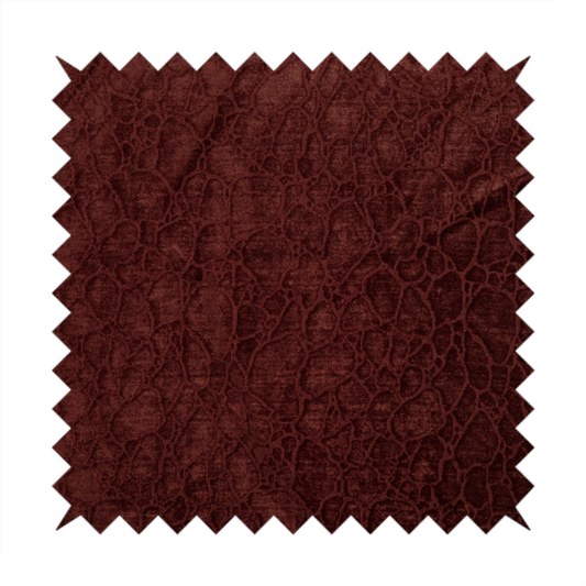 Hammersmith Velvet Pattern Burgundy Red Upholstery Fabric CTR-2301
