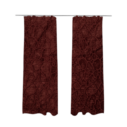 Hammersmith Velvet Pattern Burgundy Red Upholstery Fabric CTR-2301 - Made To Measure Curtains