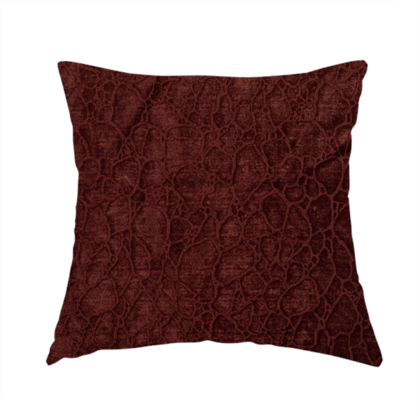 Hammersmith Velvet Pattern Burgundy Red Upholstery Fabric CTR-2301 - Handmade Cushions