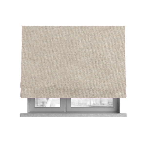 Tessuto Soft Chenille Plain Water Repellent White Upholstery Fabric CTR-2302 - Roman Blinds