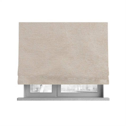 Tessuto Soft Chenille Plain Water Repellent White Upholstery Fabric CTR-2302 - Roman Blinds