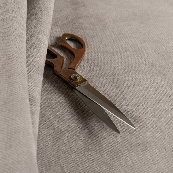 Tessuto Soft Chenille Plain Water Repellent Silver Upholstery Fabric CTR-2303 - Roman Blinds