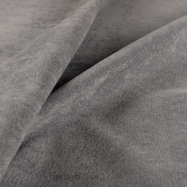 Tessuto Soft Chenille Plain Water Repellent Grey Upholstery Fabric CTR-2304