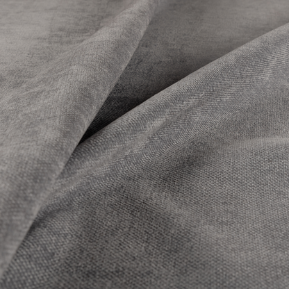 Tessuto Soft Chenille Plain Water Repellent Grey Upholstery Fabric CTR-2304 - Made To Measure Curtains