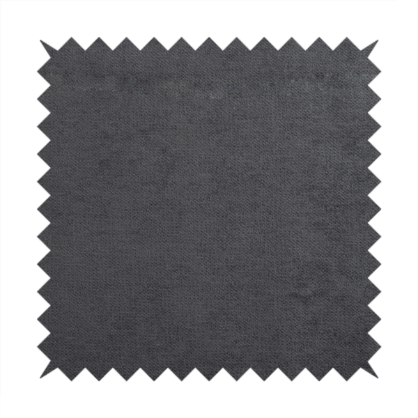 Tessuto Soft Chenille Plain Water Repellent Charcoal Grey Upholstery Fabric CTR-2305 - Roman Blinds