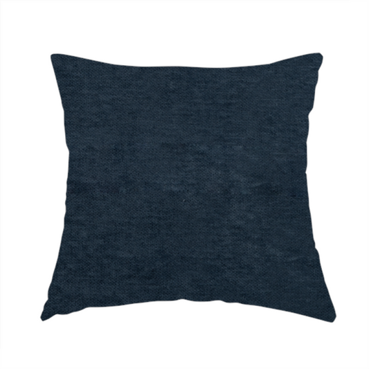 Tessuto Soft Chenille Plain Water Repellent Navy Blue Upholstery Fabric CTR-2306 - Handmade Cushions