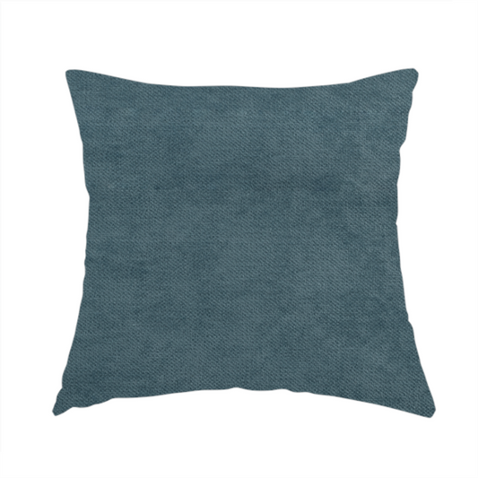 Tessuto Soft Chenille Plain Water Repellent Blue Upholstery Fabric CTR-2307 - Handmade Cushions