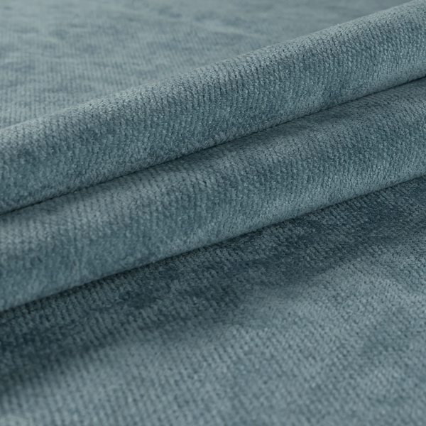 Tessuto Soft Chenille Plain Water Repellent Blue Upholstery Fabric CTR-2307
