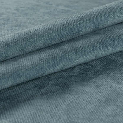 Tessuto Soft Chenille Plain Water Repellent Blue Upholstery Fabric CTR-2307 - Handmade Cushions