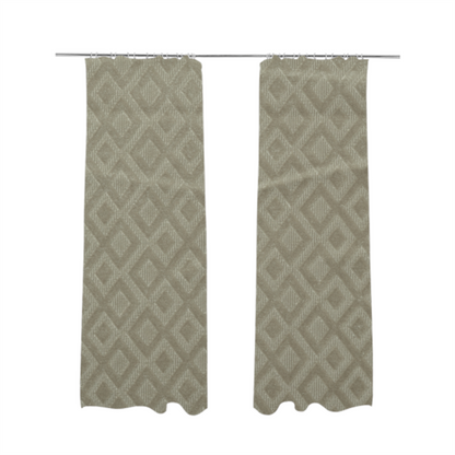 Camden Velvet Geometric Inspired Mink Brown Upholstery Fabric CTR-2318 - Made To Measure Curtains