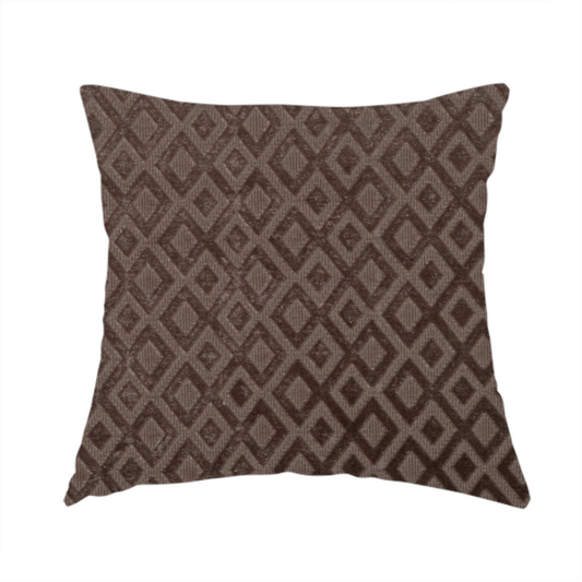 Camden Velvet Geometric Inspired Purple Upholstery Fabric CTR-2324 - Handmade Cushions